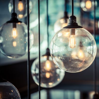 light bulbs using business energy